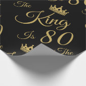 Funny 80th Birthday voor mannen Cadeaupapier (Hoek)
