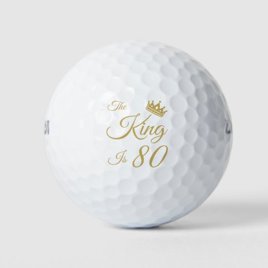 Funny 80th Birthday voor mannen Golfballen (Voorkant)
