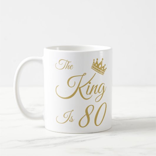 Funny 80th Birthday voor mannen Koffiemok (Links)