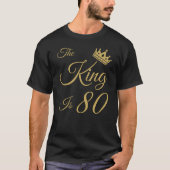 Funny 80th Birthday voor mannen T-shirt (Voorkant)