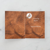 Funny 80th, Eight, Birthday Howling Coyote Kaart (Binnen)