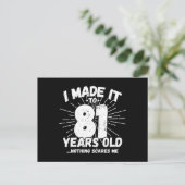 Funny 81st Birthday Quote Sarcastic 81 Year Old Briefkaart (Staand voorkant)