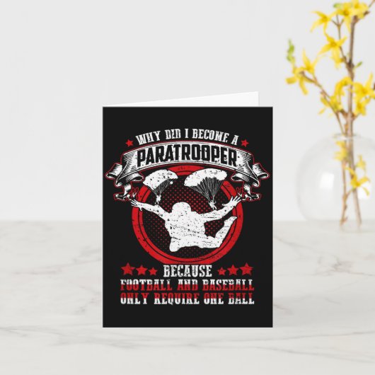 Funny 82nd 101st Airborne Paratrooper Military  Kaart (Gele Bloem)