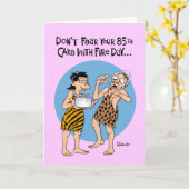 Funny 85th Male Birthday Kaart (Gele Bloem)