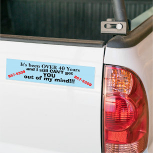 Funny 867-5309 Generic Music Blue Red Bumpersticker