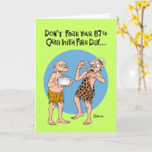 Funny 87th Birthday Kaart (Gele Bloem)