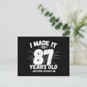 Funny 87th Birthday Quote Sarcastic 87 Year Old Briefkaart (Staand voorkant)