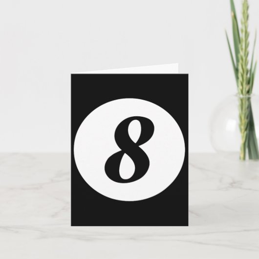 Funny 8 Ball Magic Billiards Pool Lazy Halloween C Kaart (Voorkant)