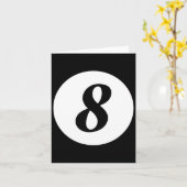 Funny 8 Ball Magic Billiards Pool Lazy Halloween C Kaart (Gele Bloem)