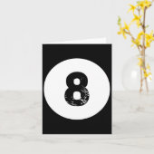 Funny 8 Ball Magic Billiards Pool Lazy Halloween C Kaart (Gele Bloem)