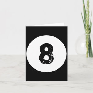 Funny 8 Ball Magic Billiards Pool Lazy Halloween C Kaart