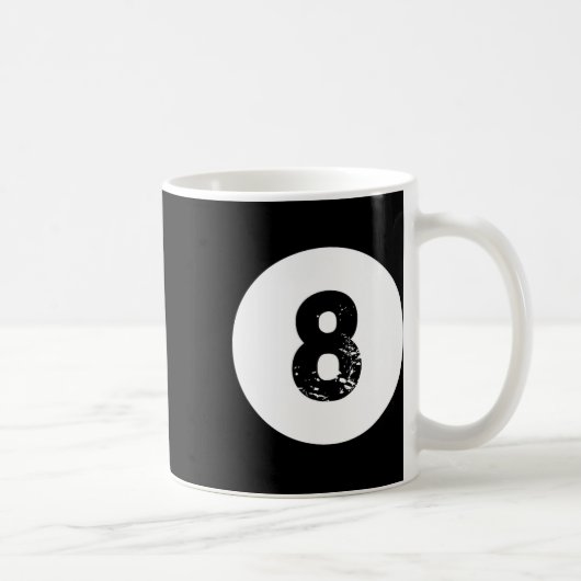 Funny 8 Ball Magic Billiards Pool Lazy Halloween C Koffiemok (Rechts)
