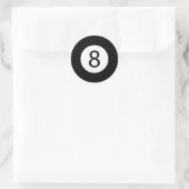 Funny 8 Ball Magic Billiards Pool Lazy Halloween C Ronde Sticker (Tas)