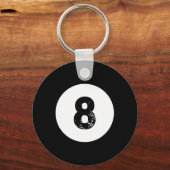 Funny 8 Ball Magic Billiards Pool Lazy Halloween C Sleutelhanger (Voorkant)