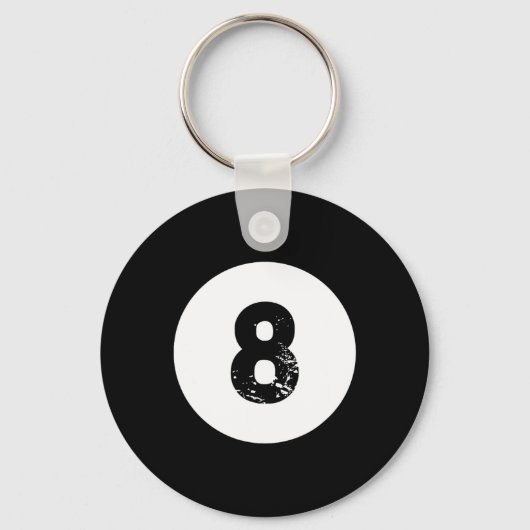 Funny 8 Ball Magic Billiards Pool Lazy Halloween C Sleutelhanger (Voorkant)