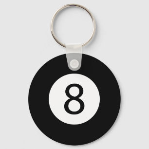 Funny 8 Ball Magic Billiards Pool Lazy Halloween C Sleutelhanger