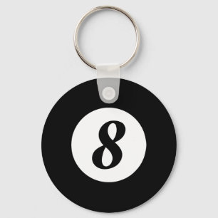 Funny 8 Ball Magic Billiards Pool Lazy Halloween C Sleutelhanger