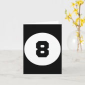Funny 8 Ball Magic Eight Ball Billiards Pool Black Kaart (Gele Bloem)