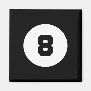 Funny 8 Ball Magic Eight Ball Billiards Pool Black Magneet