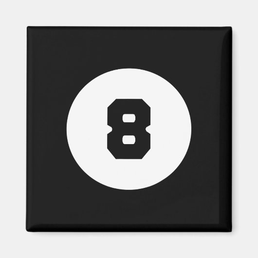 Funny 8 Ball Magic Eight Ball Billiards Pool Black Magneet (Voorkant)