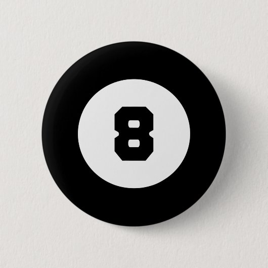 Funny 8 Ball Magic Eight Ball Billiards Pool Black Ronde Button 5,7 Cm (Voorkant)