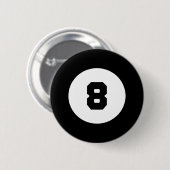 Funny 8 Ball Magic Eight Ball Billiards Pool Black Ronde Button 5,7 Cm (Voorkant /achterkant)