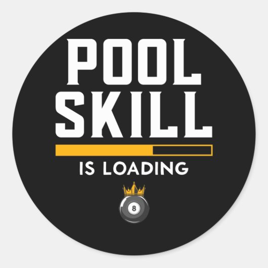 Funny 8 Ball Quote Sports Billiard Pool Ronde Sticker (Voorkant)