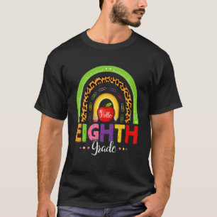 Funny 8e graadmeter regenboog Hallo terug naar Sch T-shirt