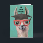 Funny 8th Grade Graduation Card Kaart<br><div class="desc">Celebrate with a bit of laughter and fun with this 8th grade educated llama. Funny watercolor style card for your favorite grad. Card says "8th Grade Completed - No Probllama!</div>