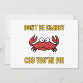 Funny 90th Birthday (Crabby) Kaart (Voorkant)