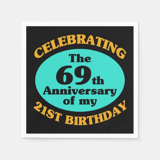 Funny 90th Birthday Gag Gift Servet (Voorkant)