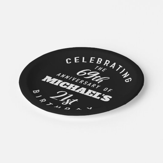 Funny 90th Birthday, gepersonaliseerd Papieren Bordje (Gekanteld)