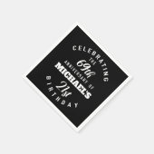 Funny 90th Birthday, gepersonaliseerd Servet (Hoek)