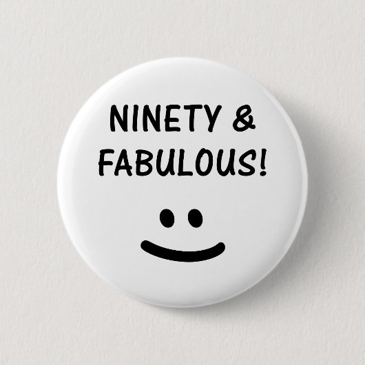 Funny 90th Birthday Gifts Ronde Button 5,7 Cm (Voorkant)