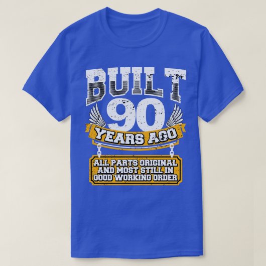 Funny 90th Birthday Shirt Vintage 90 jaar A (Design voorkant)