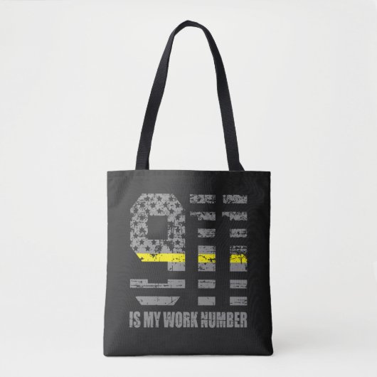 Funny 911 Dispatcher Tote Bag (Voorkant)