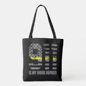 Funny 911 Dispatcher Tote Bag (Achterkant)