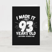 Funny 93rd Birthday Quote Sarcastic 93 Year Old Kaart (Voorkant)