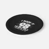 Funny 98th Birthday Quote Sarcastic 98 Year Old Papieren Bordje (Gekanteld)