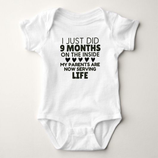 Funny 9 Months on the Inside Romper (Voorkant)