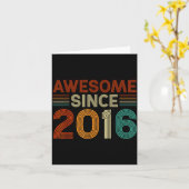 Funny 9 Year Old Awesome Since 2016 Birthday Son B Kaart (Gele Bloem)