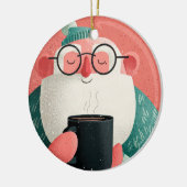 Funny A Cheerful Man With Glasses Happy Holiday Keramisch Ornament (Links)