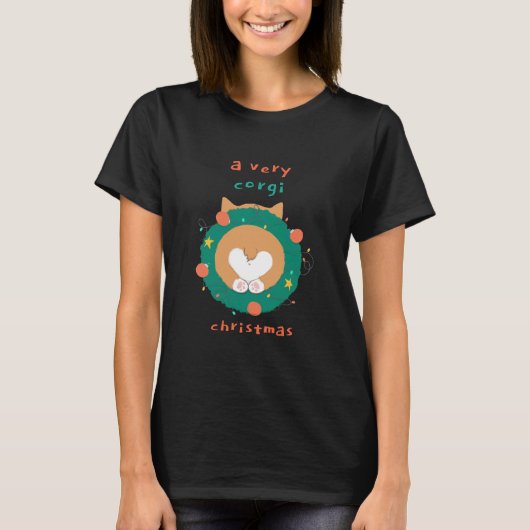 Funny A Corgi Kerstmis T-shirt (Voorkant)