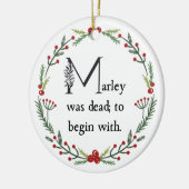 Funny a Kerstcarol First Line Dickens Quote Keramisch Ornament (Links)