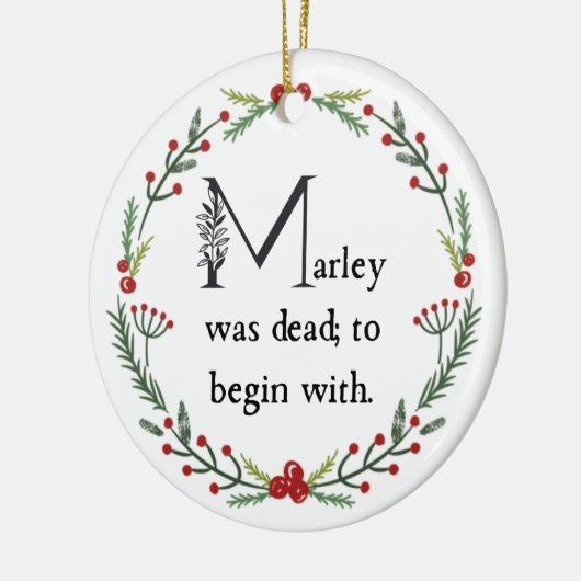 Funny a Kerstcarol First Line Dickens Quote Keramisch Ornament (Links)