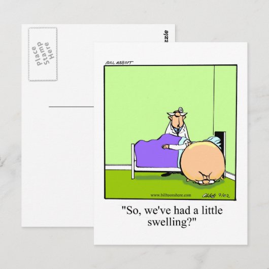 Funny A Litte Swelling krijgt goed Briefkaart (Voorkant / Achterkant)