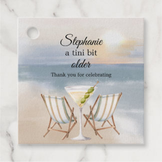 Funny A Tini Bit Older Beach Party 50th Birthday Bedankjes Labels