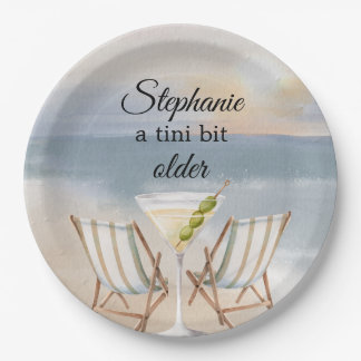 Funny A Tini Bit Older Beach Party 50th Birthday Papieren Bordje