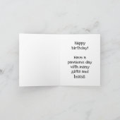 Funny (aanpasbaar) verjaardagsbericht van de kat kaart (Binnen)