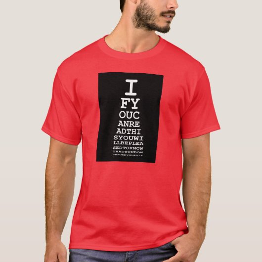 Funny, aanstootgevende dyslexie t-shirt (Voorkant)